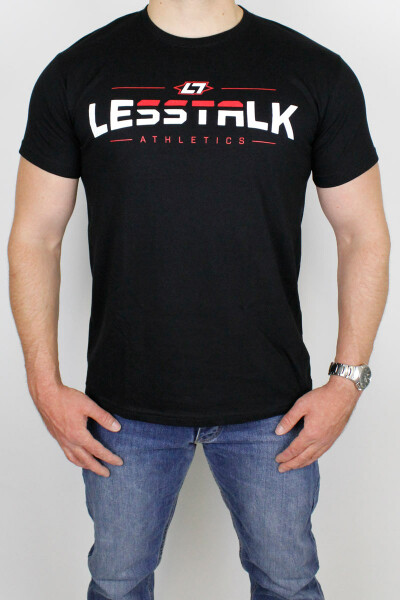 Less Talk T-Shirt Curved Logo Black 2XL