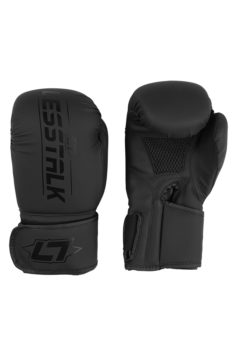 Less Talk Kids Boxing Gloves Vegan Black box
