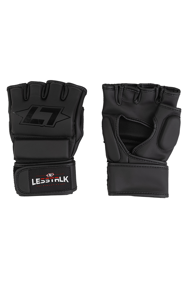 Less Talk Athletics MMA Gloves Vegan Bla box