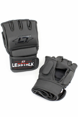 Less Talk Athletics MMA Gloves Vegan Black S