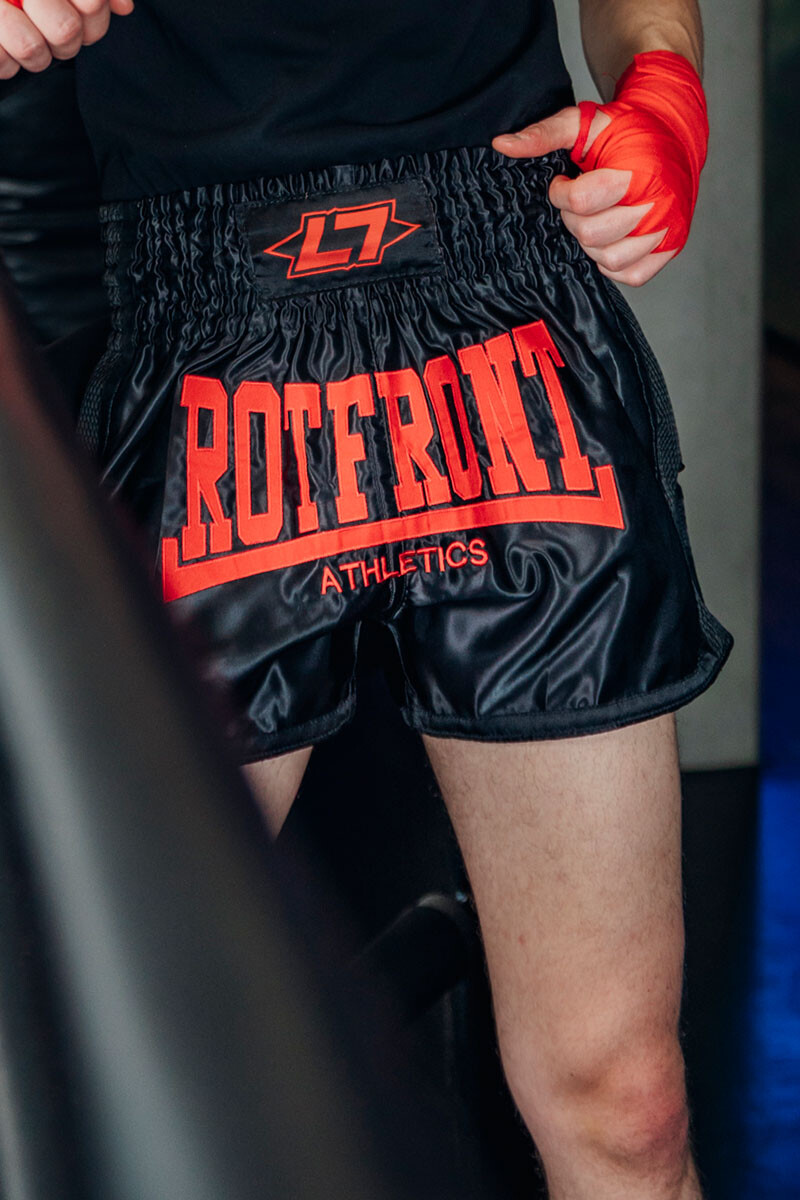 Less Talk Shorts Muay Thai Rotfront Blac box