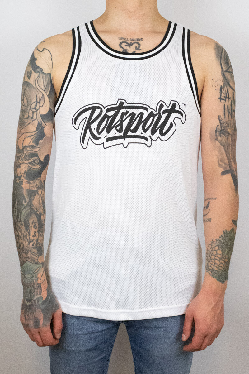 Less Talk Mesh Tanktop Rotsport White