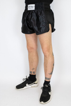 Less Talk Muay Thai Shorts All Black