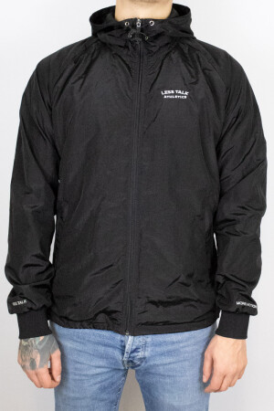 Less Talk Athletics Nylon Crush Windbreaker Black