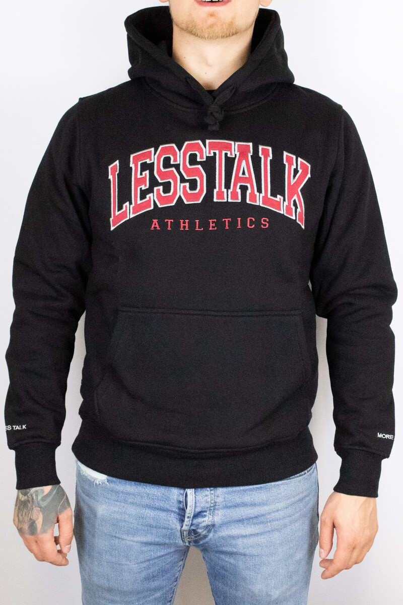 Less Talk College Hoodie Black