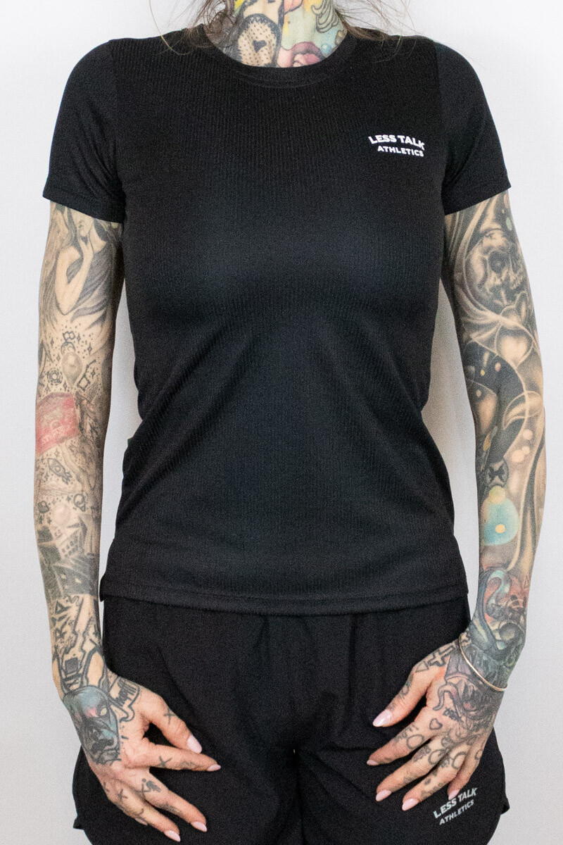 Less Talk Ladies Active Shirt Black