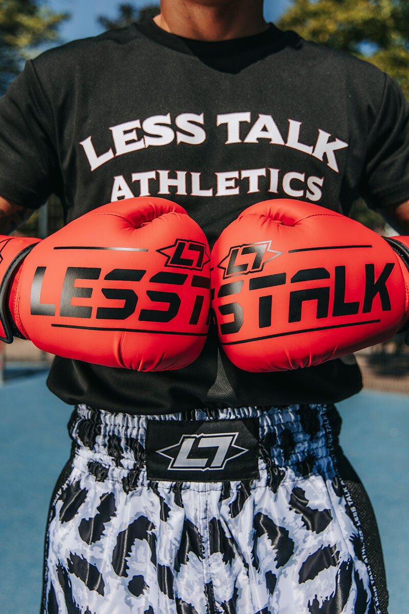 Less Talk Athletics Boxing Gloves Vegan  box